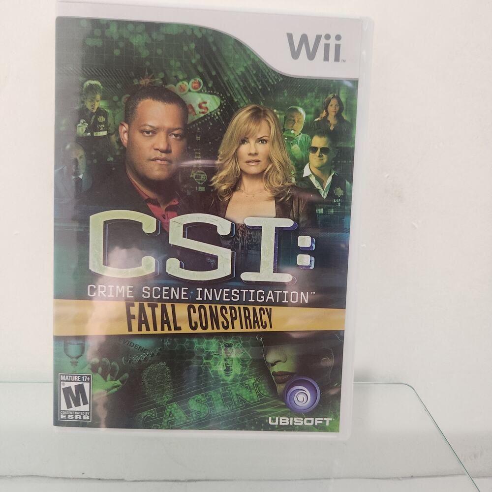 Nintendo Wii CSI: Fatal Conspiracy with case manual tested works